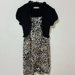 ワンピース レオパード柄 半袖 ミニワンピース ワンピ USED