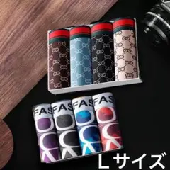 新品　前閉じ　抜群の伸縮性 メンズ 下着 ボクサーパンツ　８枚セット　激安　L