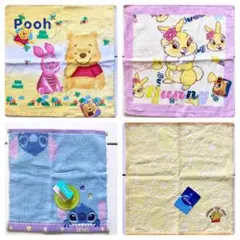 【新品】Disney ディズニー ハンドタオル 4枚セット