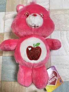 ケアベア　ぽってりキラキラぬいぐるみ2　赤　りんご