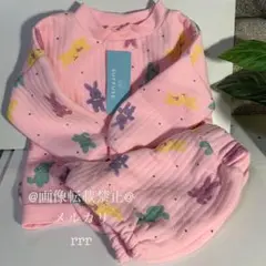 SUFFUSE ピンク　うさぎ　パジャマ 上下セット 90 ルームウェア　女の子