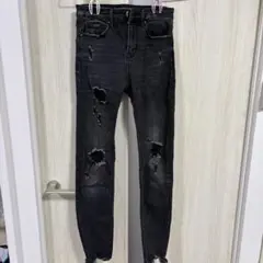 【⚪️プロフ確認】Stradivarius スキニーデニムパンツ ブラック