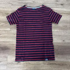 BRETON ストライプ Tシャツ XS ネイビー/レッド