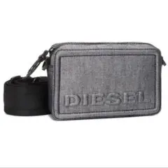 ディーゼル　DIESEL デニムミニクロスボディバッグ シルバー