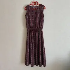 匿名配送　美品　ノースリーブ　ロングワンピース