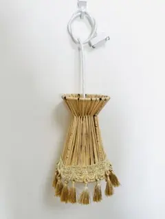ヴィンテージ ラタンランプシェード（ルイ・ソグノ様式）1960s 100cm 