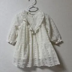 ZARA ワンピース 白 12-18m 86 美品