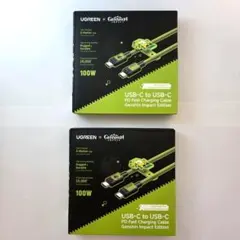 UGREEN 原神 USB-Cケーブル 1m PD 100W　2個 セット