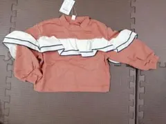 【お値下げ】アプレレクール　新品未使用　フリル付きピンクトレーナー