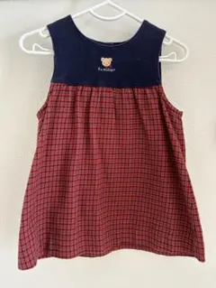 ⭐︎再値下げ⭐︎ ファミリア　ジャンバースカート ネイビーと赤のチェック