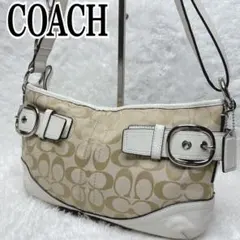 COACH Signature Soho Shoulder Bag White