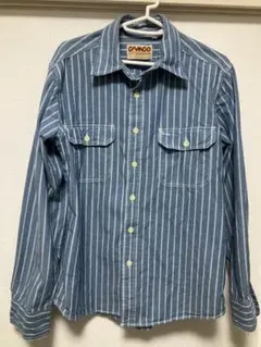 CAMCO レイルロード　シャンブレー　ストライプシャツ 長袖