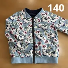 140花柄ジップアップジャケット