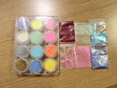 ネイル　ラメ　ラメパウダー　グリッターパウダー　いろいろセット