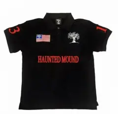 早い者勝ち】HAUNTED MOUND ブラックポロシャツ　ビッグポニー　y2k HAUNTED MOUND 黒ポロシャツswagポロシャツ ビックポニー y2k - メルカリ