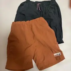 マーキーズ　WOW! 黒とオレンジのハーフパンツ 2点セット　120