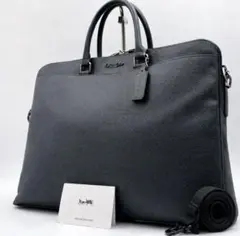 極美品 COACH トートバッグ ベケット 2way シボ革 ネイビー y57