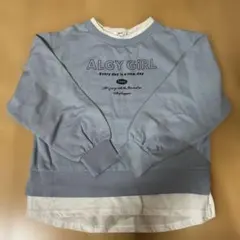 ALGY GIRL 重ね着風Tシャツ 100cm~ ライトブルー