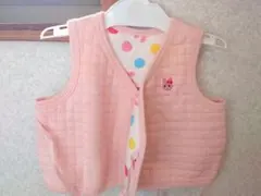 【匿名配送】MIKI HOUSEベビーベスト 50-70cm ピンク