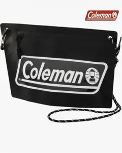 Coleman シームレスサコッシュ　防水バック　ショルダーバック　黒のサムネイル