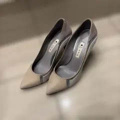 DIANA ベージュ ポインテッドトゥ ハイヒール