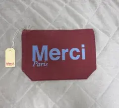 新作⭐︎Merci ロゴ入りポーチ - メルカリ