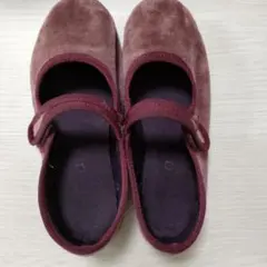 シエンタ ベロア バレエシューズ ストラップ付き