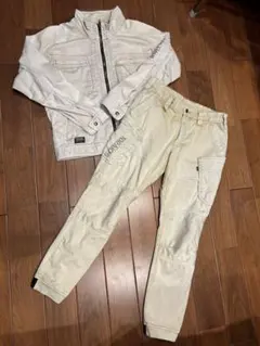 TORA ホワイト ジャケット パンツ セット L