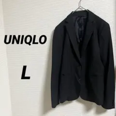 【UNIQLO ユニクロ】テーラードジャケット ブラック L オフィス 通勤