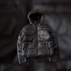 old uniqlo fur down jacket 短丈 S 茶