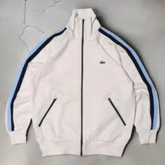 4★90s★LACOSTE★トラックジャケット★ライン ジャージ★ホワイト★XL