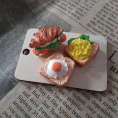 【No.7】ミニチュアフード サンドイッチとトースト