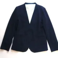 ノーカラーネイビージャケット　11号　Lサイズ
