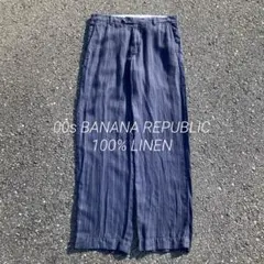n*s様 00sバナナリパブリック リネンスラックス W33 L31 ストライプ 00sバナナリパブリック リネンスラックス W33 L31 ストライプ ネイビー