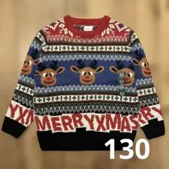 新品未使用 ZARA クリスマス トナカイ柄 ニットセーター 130cm ザラ