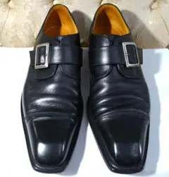 メンズ●【JM.WESTON】ブラックカラーバックルレザーシューズ８D●のサムネイル