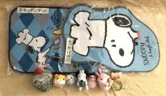 キャラクターグッズ10点：スヌーピーマット2点＋ぺこちゃん缶ほか