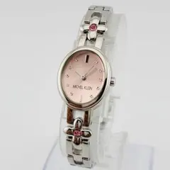 【美品/希少/電池交換済】MICHEL　KLEIN　腕時計　シルバー　銀 2p
