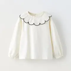 ZARA ビブカラーオーバーサイズブラウス　5-6歳