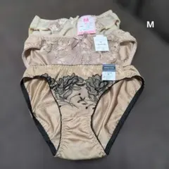 （766） 花柄刺繍ショーツ Mサイズ3枚セット