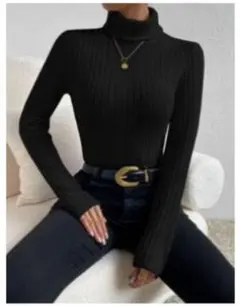 SHEIN Essnce タートルネック リブニット Sサイズ