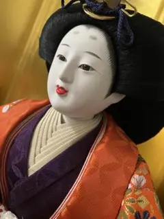 雛人形 基安作 レトロ 人形のみ 大きめ 一段飾り 女雛 男雛 秀月 親王飾り