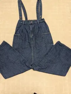 デニムサロペット ダークブルー