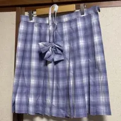 スカート リボン ネクタイ付き なんちゃって制服 紫