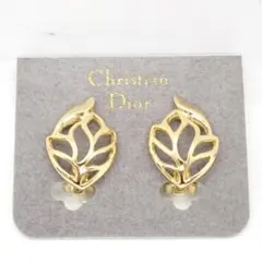希少 ディオール リーフ ゴールド イヤリング アクセサリー ヴィンテージ