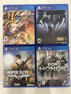 PS4ゲームソフト 4本