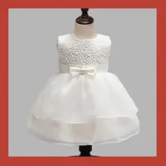 80cm♡バラレースベビードレス結婚式誕生日