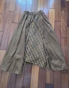 ノスタルジア アシンメトリー　ロングスカート チェック柄