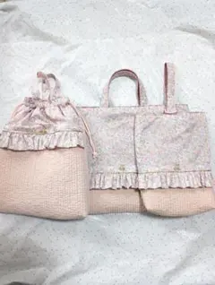 リバティ　レッスンバッグ　上履き入れ　体操服袋　ハンドメイド　ベッツィ×ヌビ
