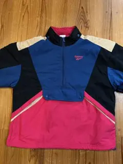 【美品】Reebok ハーフジップジャケット カラーブロック